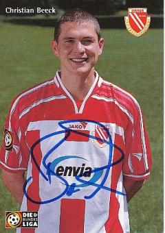 Christian Beeck  2001/2002  Energie Cottbus  Fußball  Autogrammkarte original signiert 
