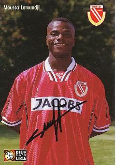Moussa Latoundji  2000/2001  Energie Cottbus  Fußball  Autogrammkarte original signiert 