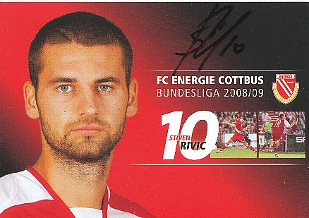 Stiven Rivic  2008/2009  Energie Cottbus  Fußball  Autogrammkarte original signiert 