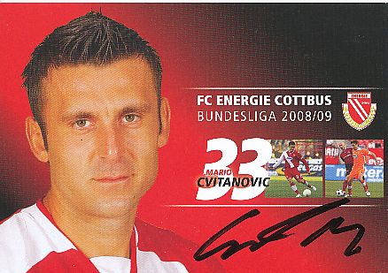 Mario Cvitanovic  2008/2009  Energie Cottbus  Fußball  Autogrammkarte original signiert 