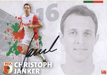 Christoph Janker  2014/2015  FC Augsburg  Fußball  Autogrammkarte original signiert 