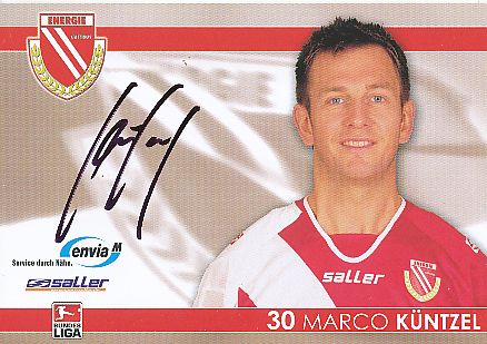 Marco Küntzel  2007/2008  Energie Cottbus  Fußball  Autogrammkarte original signiert 