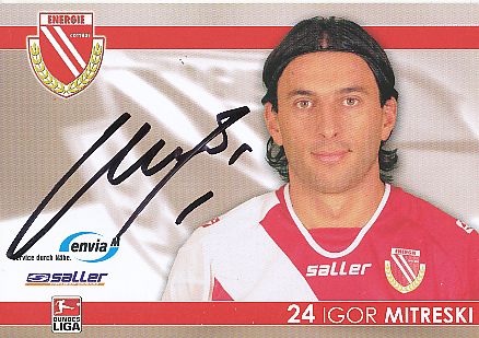 Igor Mitreski  2007/2008  Energie Cottbus  Fußball  Autogrammkarte original signiert 