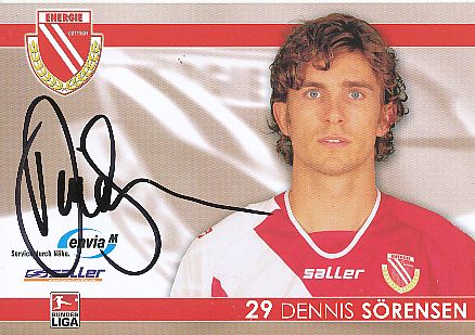 Dennis Sörensen  2007/2008  Energie Cottbus  Fußball  Autogrammkarte original signiert 