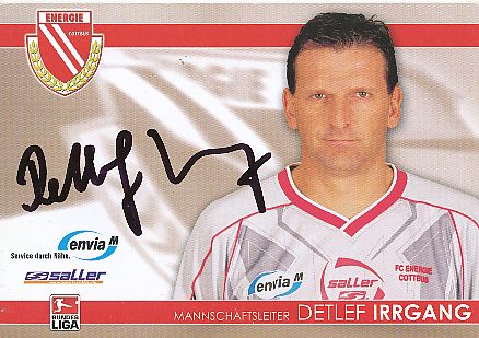 Detlef Irrgang   2007/2008  Energie Cottbus  Fußball  Autogrammkarte original signiert 
