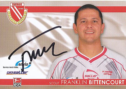 Franklin Bittencourt   2007/2008  Energie Cottbus  Fußball  Autogrammkarte original signiert 