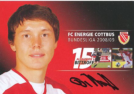 Alexander Bittroff   2008/2009  Energie Cottbus  Fußball  Autogrammkarte original signiert 