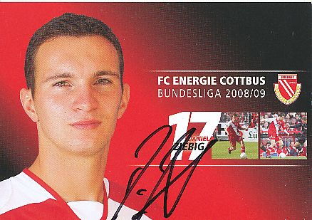 Daniel Ziebig   2008/2009  Energie Cottbus  Fußball  Autogrammkarte original signiert 