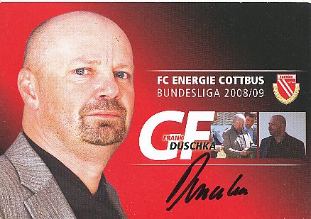 Frank Duschka   2008/2009  Energie Cottbus  Fußball  Autogrammkarte original signiert 