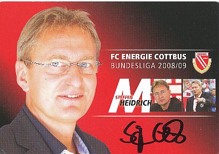 Steffen Heidrich   2008/2009  Energie Cottbus  Fußball  Autogrammkarte original signiert 