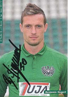 Benjamin Siegert   2007/2008  SC Preußen Münster  Fußball  Autogrammkarte original signiert 