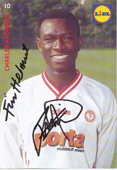 Charles Akonnor  1995/1996  SC Fortuna Köln  Fußball  Autogrammkarte original signiert 