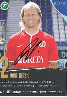 Nico Herzig  2014/2015  SV Wehen Wiesbaden  Fußball  Autogrammkarte original signiert 