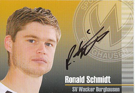 Roland Schmidt  2009/2010  SV Wacker Burghausen  Fußball  Autogrammkarte original signiert 