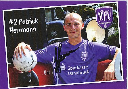 Patrick Herrmann   2009/2010  VFL Osnabrück  Fußball  Autogrammkarte original signiert 