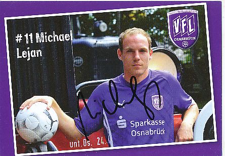 Michael Lejan   2009/2010  VFL Osnabrück  Fußball  Autogrammkarte original signiert 