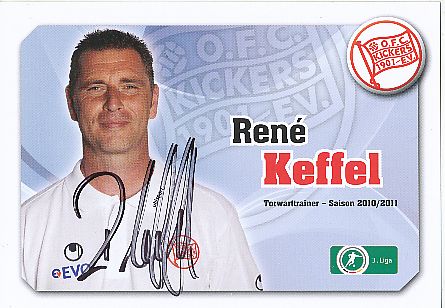 Rene Keffel  2010/2011  Kickers Offenbach  Fußball  Autogrammkarte original signiert 