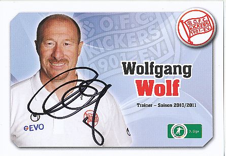 Wolfgang Wolf  2010/2011  Kickers Offenbach  Fußball  Autogrammkarte original signiert 