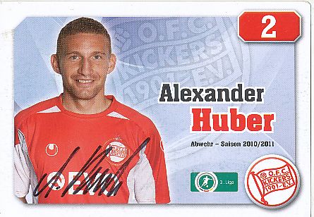Alexander Huber  2010/2011  Kickers Offenbach  Fußball  Autogrammkarte original signiert 