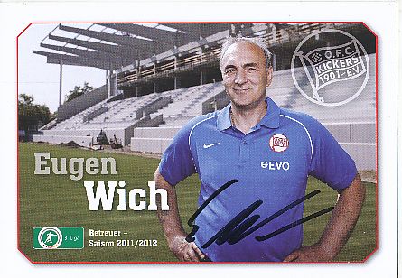 Eugen Wich  2011/2012  Kickers Offenbach  Fußball  Autogrammkarte original signiert 