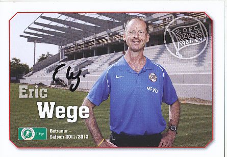 Eric Wege  2011/2012  Kickers Offenbach  Fußball  Autogrammkarte original signiert 