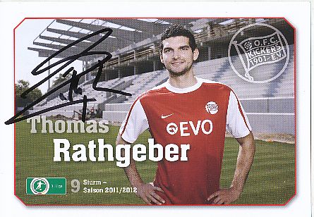 Thomas Rathgeber  2011/2012  Kickers Offenbach  Fußball  Autogrammkarte original signiert 