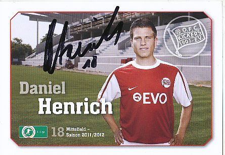 Daniel Henrich   2011/2012  Kickers Offenbach  Fußball  Autogrammkarte original signiert 