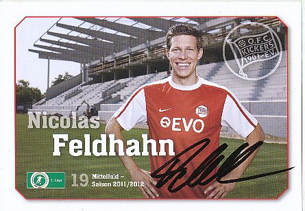 Nicolas Feldhahn   2011/2012  Kickers Offenbach  Fußball  Autogrammkarte original signiert 