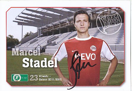 Marcel Stadel   2011/2012  Kickers Offenbach  Fußball  Autogrammkarte original signiert 