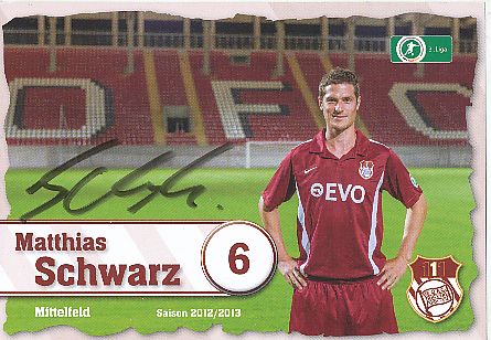 Matthias Schwarz   2012/2013  Kickers Offenbach  Fußball  Autogrammkarte original signiert 