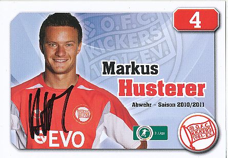 Markus Husterer   2010/2011  Kickers Offenbach  Fußball  Autogrammkarte original signiert 