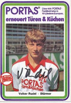 Volker Rudel   Kickers Offenbach  Fußball  Autogrammkarte original signiert 