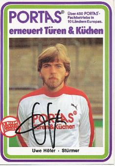 Uwe Höfer   Kickers Offenbach  Fußball  Autogrammkarte original signiert 