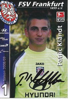 Patric Klandt   2008/2009  FSV Frankfurt Fußball  Autogrammkarte original signiert 