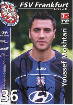 Youssef Mokhtari   2008/2009  FSV Frankfurt Fußball  Autogrammkarte original signiert 