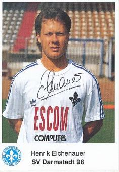 Henrik Eichenauer  1990/1991  SV Darmstadt 98  Fußball  Autogrammkarte original signiert 