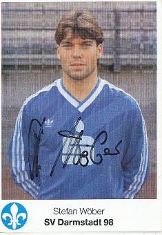 Stefan Wöber  1986/1987  SV Darmstadt 98  Fußball  Autogrammkarte original signiert 