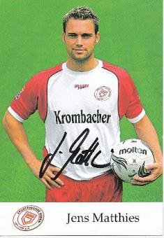 Jens Matthies  2005/2006  Sportfreunde Siegen  Fußball  Autogrammkarte original signiert 