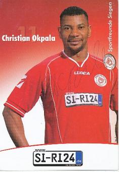 Christian Okpala  2006/2007  Sportfreunde Siegen  Fußball  Autogrammkarte original signiert 
