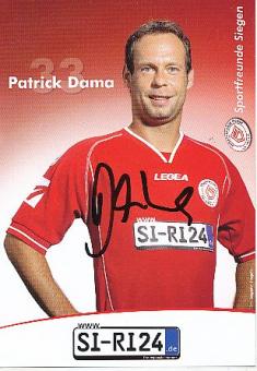 Patrick Dama  2006/2007  Sportfreunde Siegen  Fußball  Autogrammkarte original signiert 