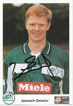Janosch Dziwior  1998/1999  FC Gütersloh  Fußball  Autogrammkarte original signiert 