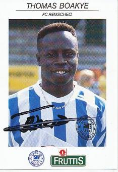 Thomas Boakye  1992/1993  FC Remscheid  Fußball  Autogrammkarte original signiert 