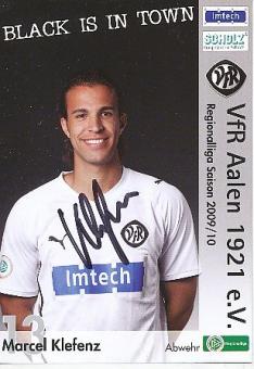 Marcel Klefenz  2009/2010  VFR Aalen  Fußball  Autogrammkarte original signiert 
