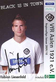 Fabian Liesenfeld  2009/2010  VFR Aalen  Fußball  Autogrammkarte original signiert 