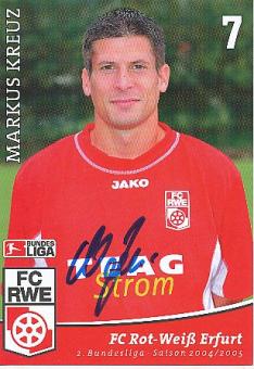Markus Kreuz  2004/2005 Rot Weiß Erfurt  Fußball  Autogrammkarte original signiert 