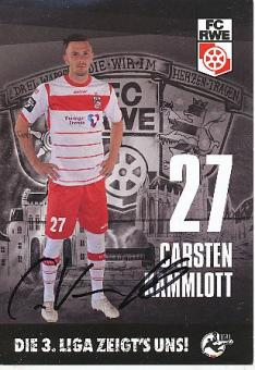 Carsten Kammlott  2014/2015 Rot Weiß Erfurt  Fußball  Autogrammkarte original signiert 