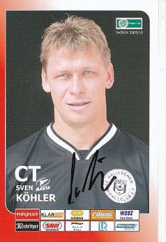 Sven Köhler  2009/2010  Hallescher FC  Fußball  Autogrammkarte original signiert 