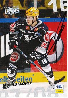 Tobias Wörle  Frankfurt Lions  Eishockey  Autogrammkarte original signiert 