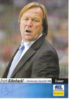 Erich Kühnhackl  Straubing Tigers  Eishockey  Autogrammkarte original signiert 
