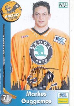 Markus Guggemos  EHC Wolfsburg Grizzly Adams  Eishockey  Autogrammkarte original signiert 